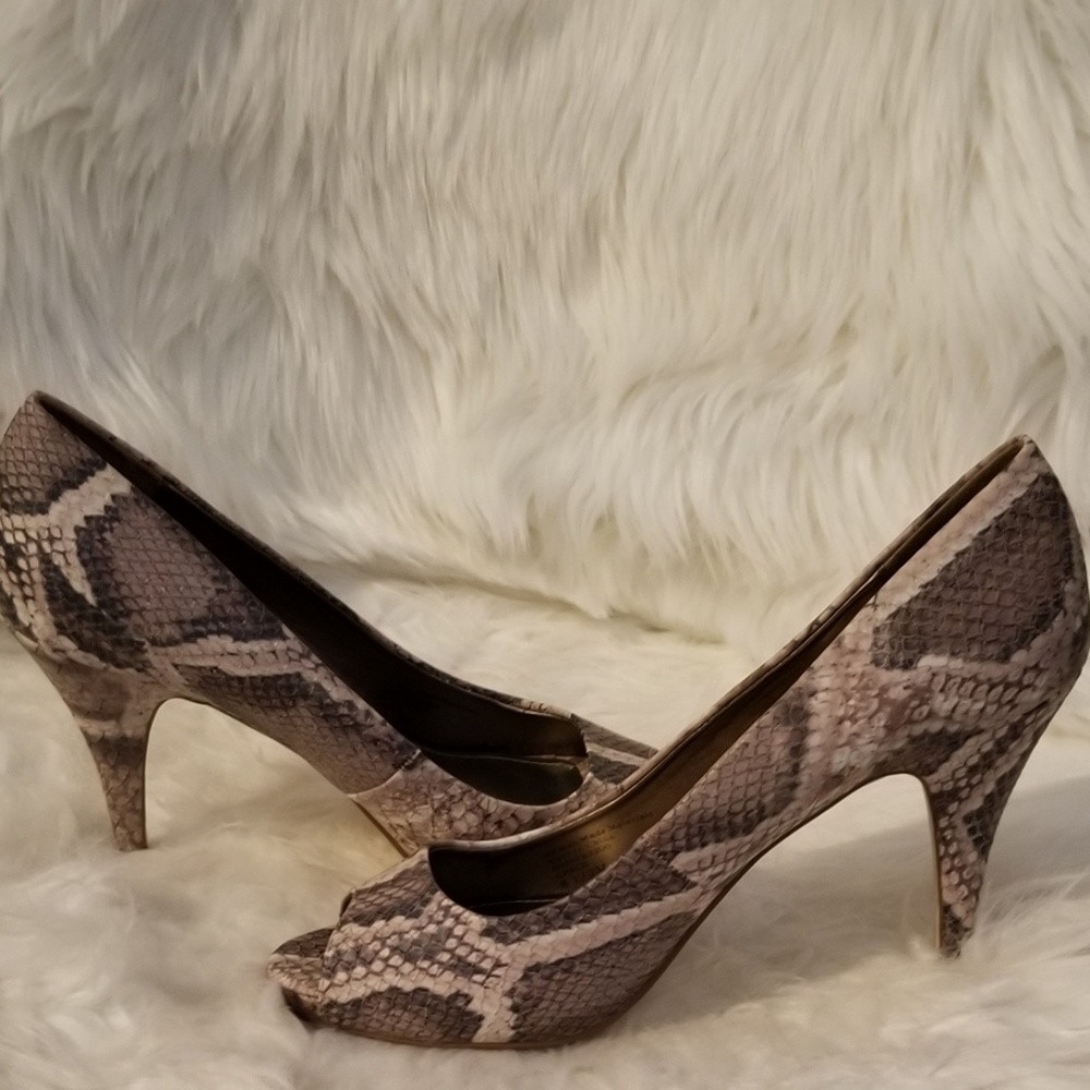 Fergalicious Snake Print Heels